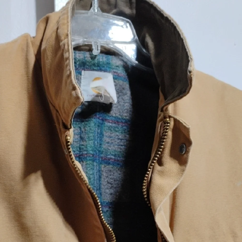 Carhartt Tan Men's Field Blanket Lined Duck Hunting Vtg Jacket (BX81) - Picture 5 of 11
